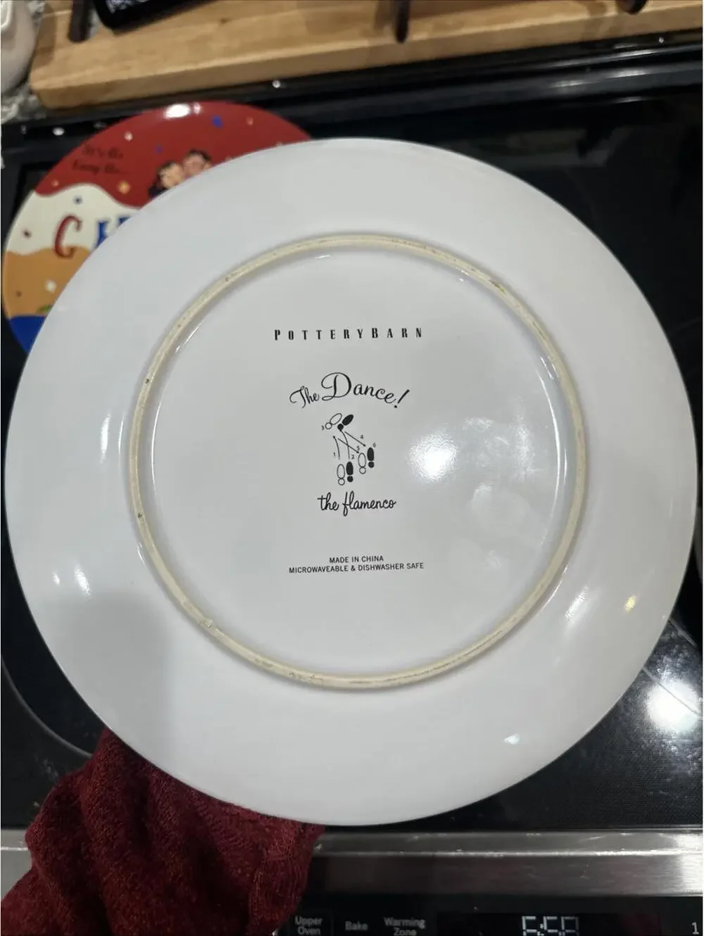 Lot Of 4 Retired Pottery Barn THE DANCE Plates: Mambo, Flamenco, Rhumba, Cha Cha
